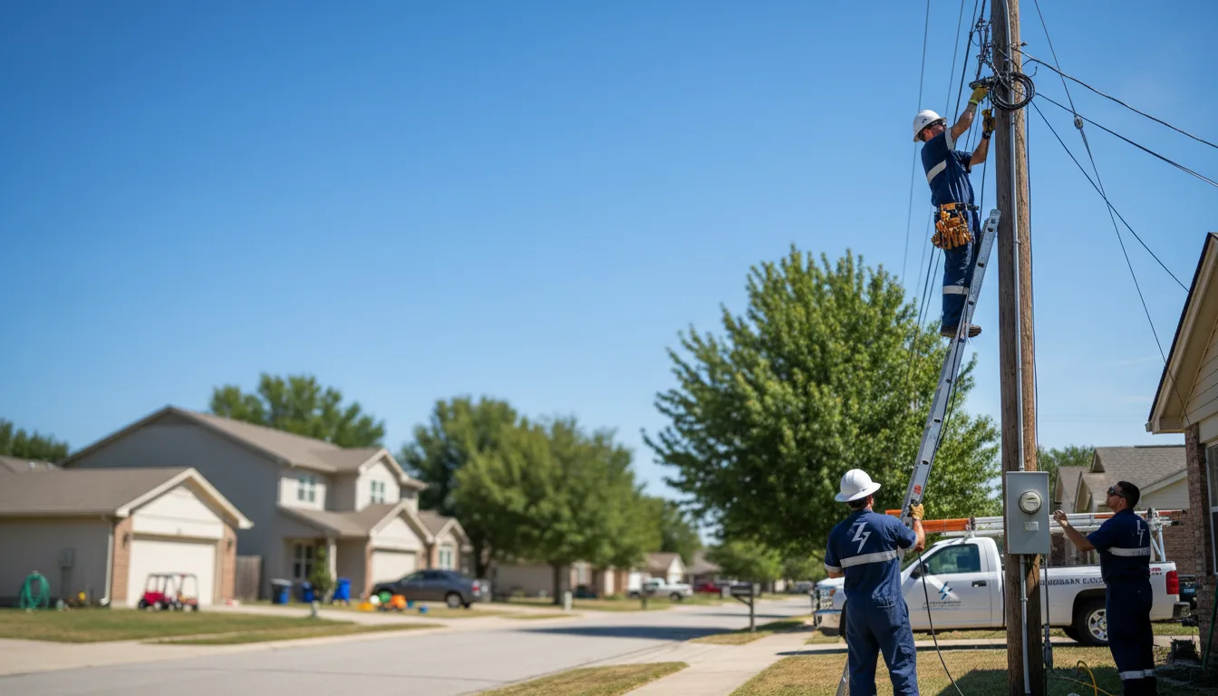 Residential electrician providing installation services in Krakow, WI
